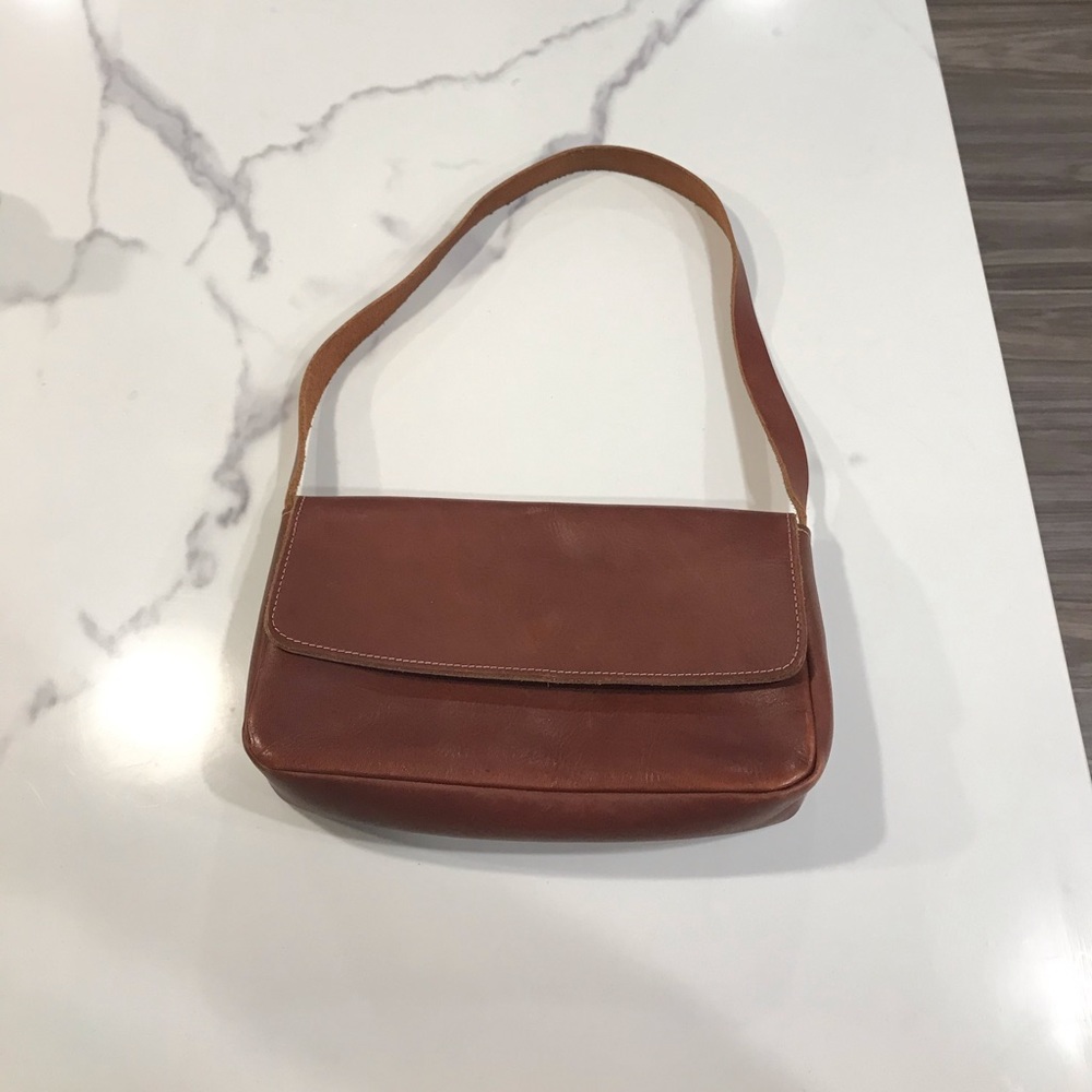 Los Angeles Apparel Brown Leather Shoulder Bag